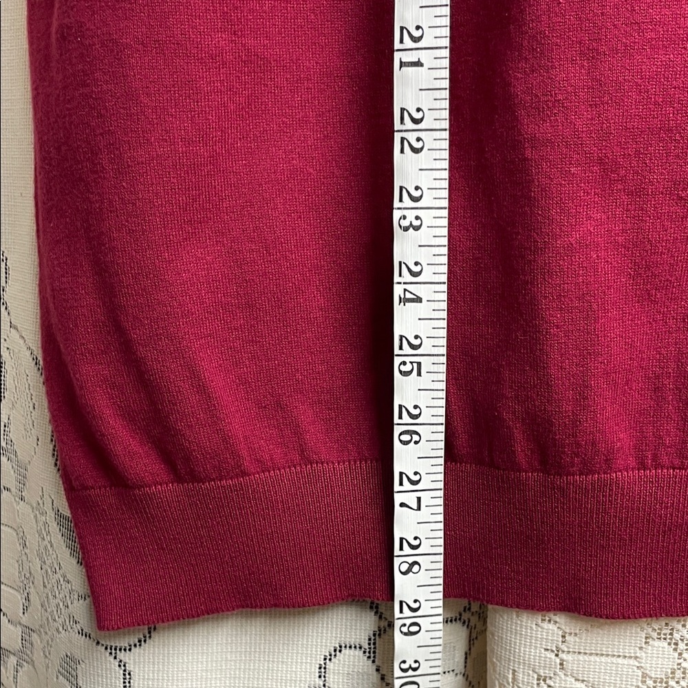 Saddlebred Men's V-Neck Sweater in Cranberry NWT - Picture 7 of 7